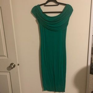 Green Off the Shoulder Dress